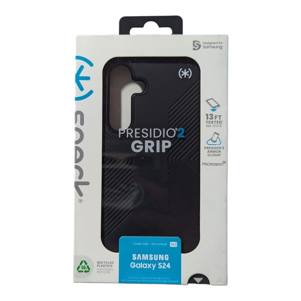 B1. Speck Presidio2 Grip Case for Samsung Galaxy S24 - Black
